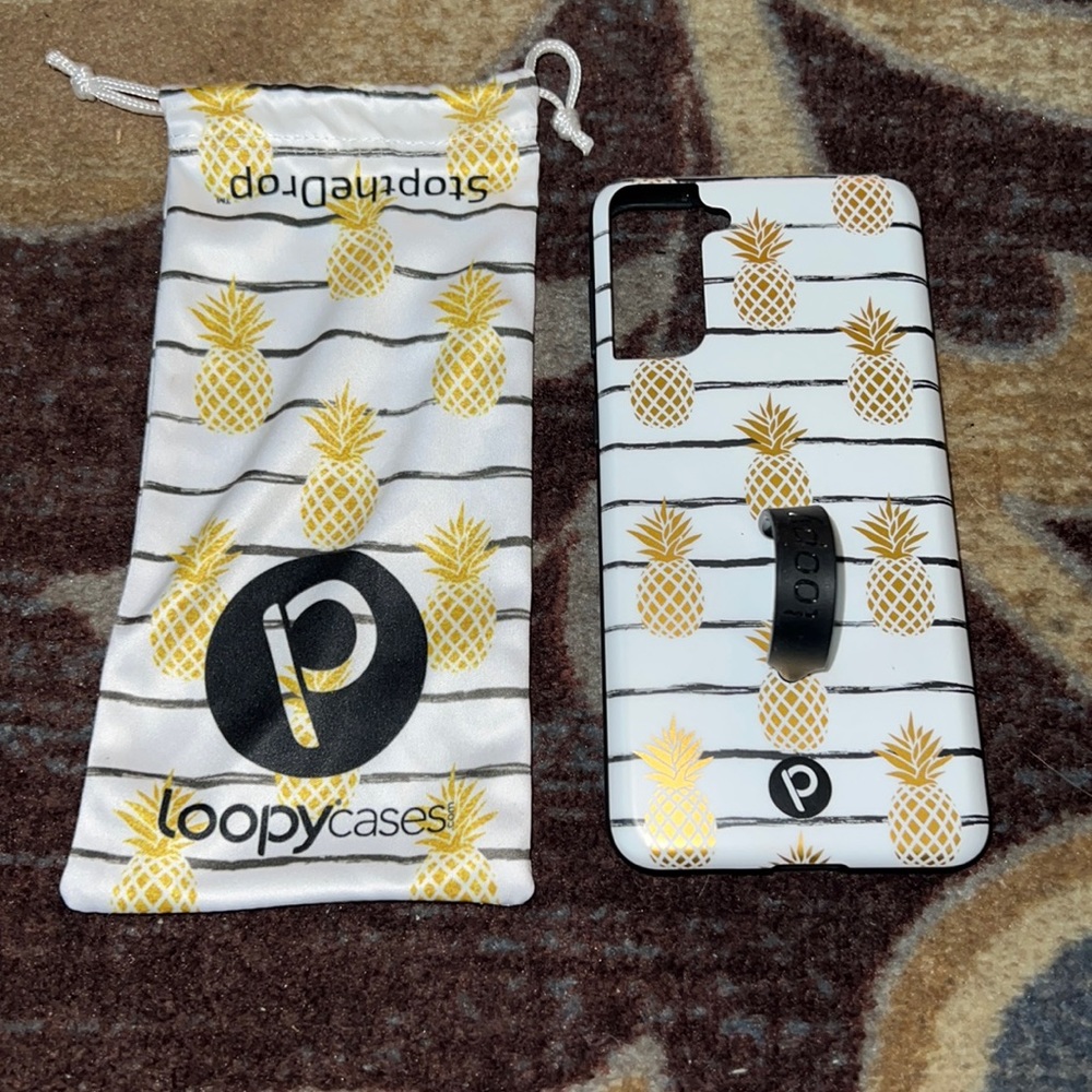 Samsung Galaxy S21+ plus 5G Like new Loopy limited edition pineapple case.